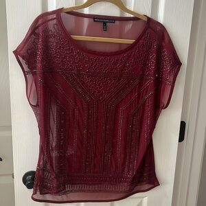 White House black market size small women’s sparkly blouse